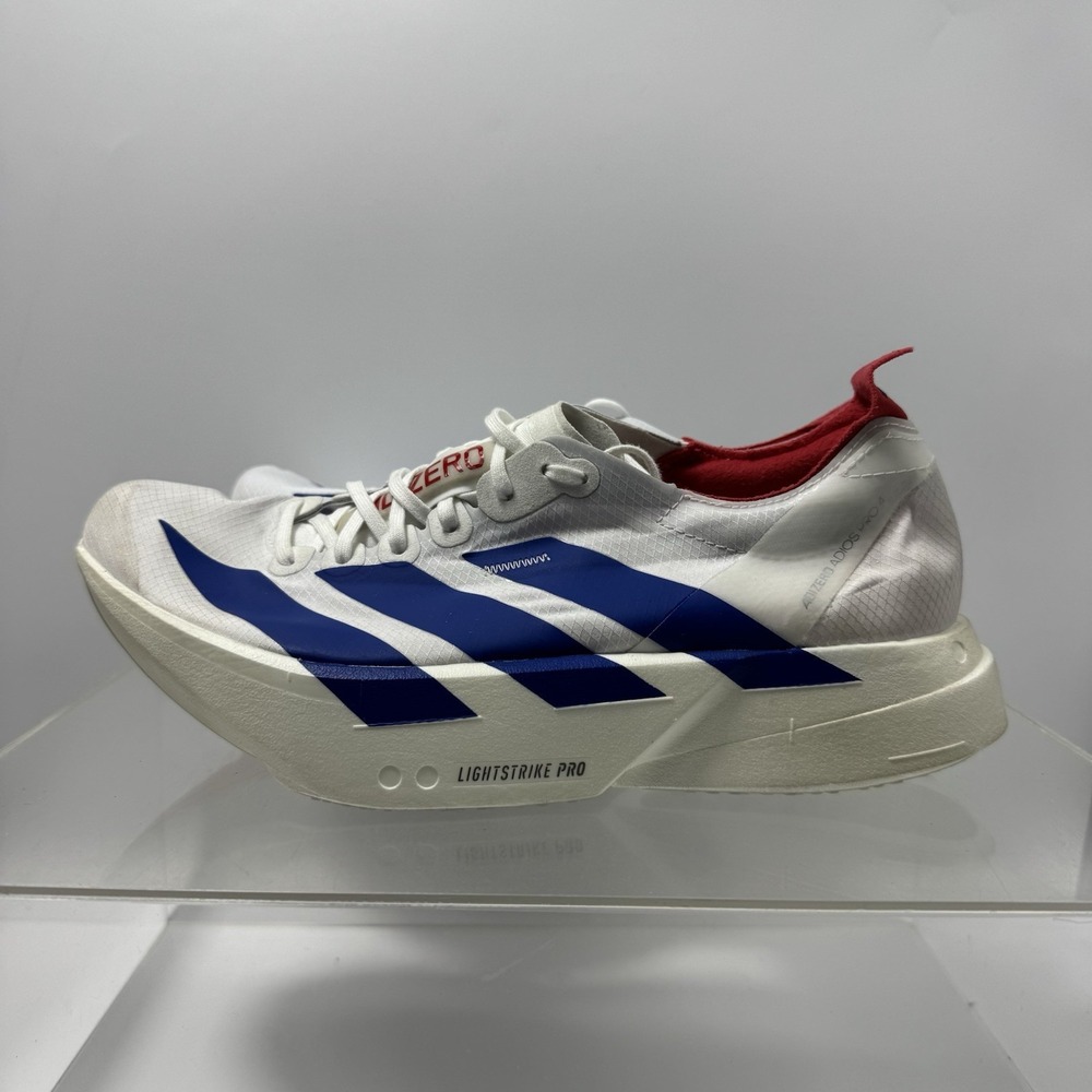 Brand New Adidas Adizero Adios Pro 4 JP6624 White Blue Running Shoe Men's Size 8